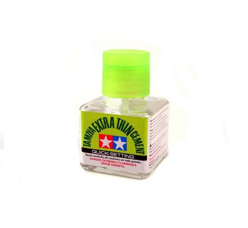 Tamiya (TAM) 865- 87182 Extra-Thin Cement 40ml, Quick-Setting