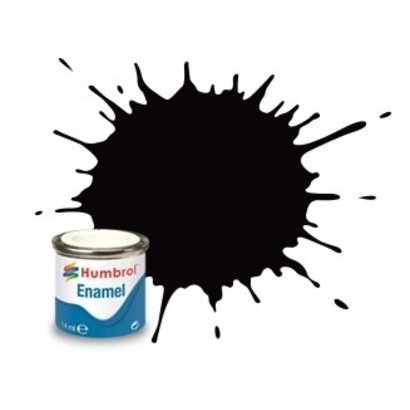 HMB - HUMBROL AA0936 - Coal Black - Enamel, 14ML, Satin, Shade 085
