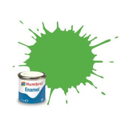 HMB - HUMBROL AA7081 - Fluorescent Signal Green - Enamel, 14ML, Gloss, Shade 208