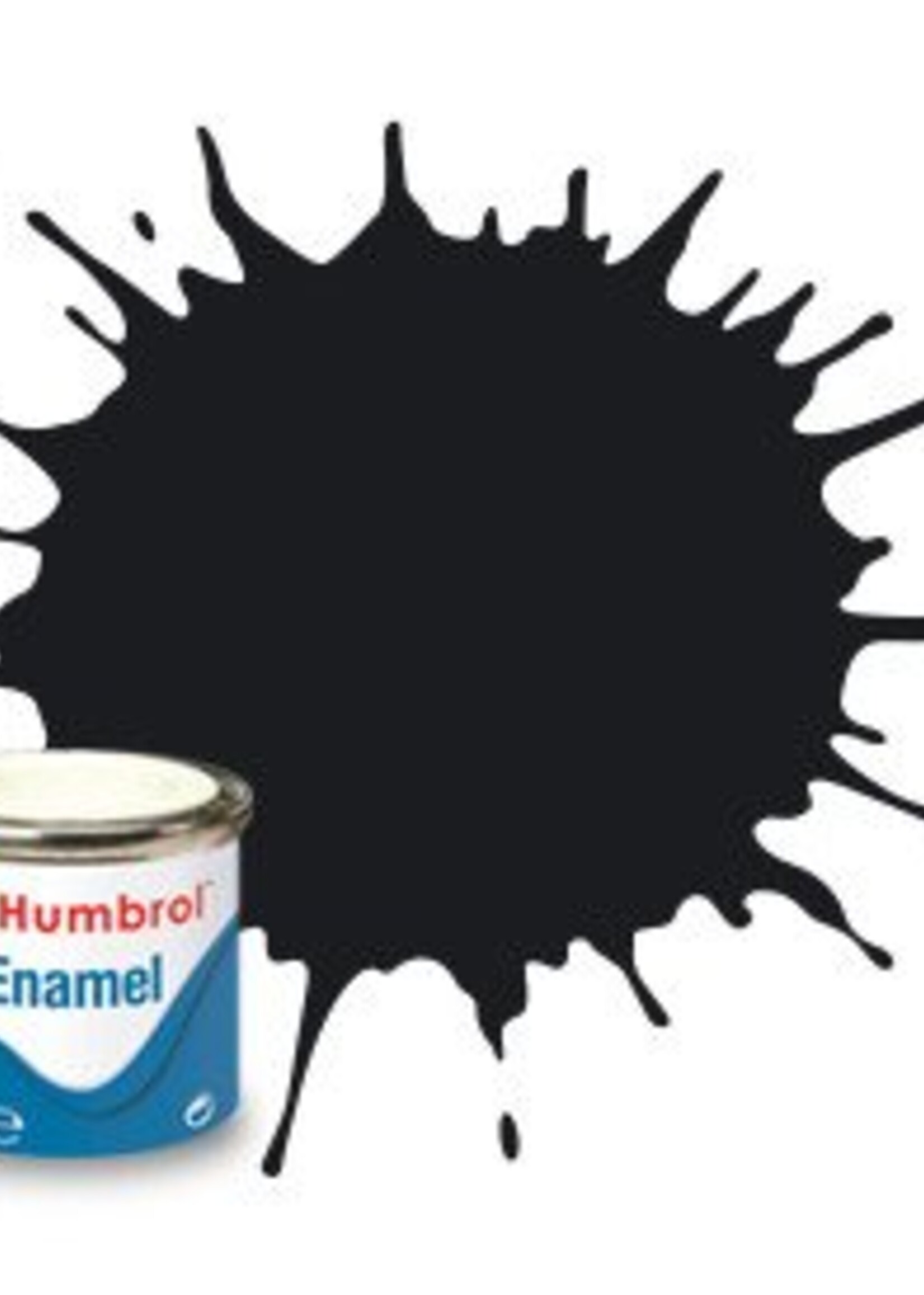Humbrol  (HMB) AA0237 Black Enamel, 14ML, Gloss, Shade 021