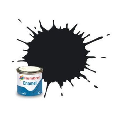 HMB - HUMBROL AA0237 Black Enamel, 14ML, Gloss, Shade 021