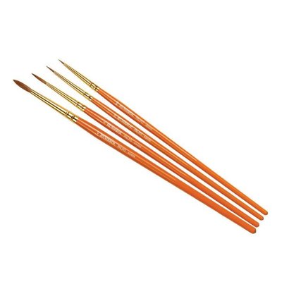 HMB - HUMBROL AG4250 - 000, 0, 2, 4 Sable Hair - Palpo (Brown) Brush Pack (4pk)