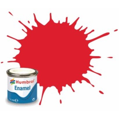 HMB - HUMBROL AQ0215 - Bright Red - Enamel, 50mL, Gloss Shade 19