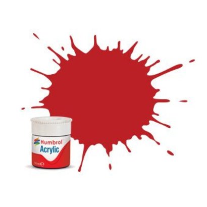 HMB - HUMBROL AB0060 Scarlet Acrylic, 14mL, Matt, Shade 060