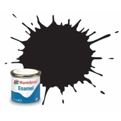 HMB - HUMBROL AQ0366 - Black - Enamel, 50mL, Matt Shade 33