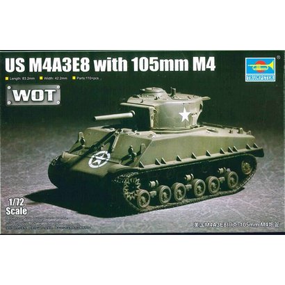 TSM - Trumpeter Models 07168 US M4A3E8 with 105mm M4 1/72 - Trumpeter