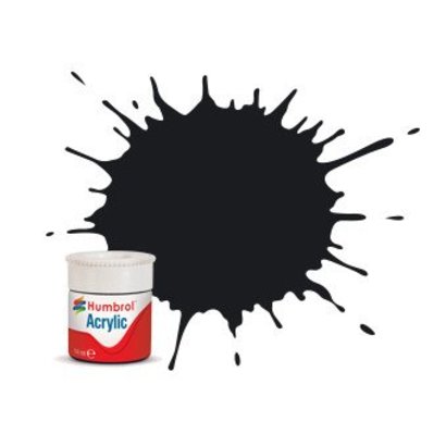 HMB - HUMBROL AB0021 - Black - Acrylic, 14mL, Gloss, Shade 021
