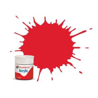 HMB - HUMBROL AB0019 - Red - Acrylic, 14mL, Gloss, Shade 019