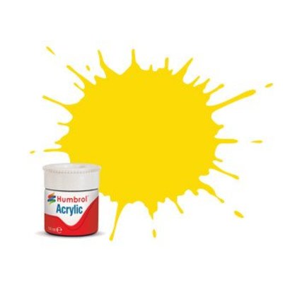 HMB - HUMBROL AB0069 - Yellow - Acrylic, 14mL, Gloss, Shade 069