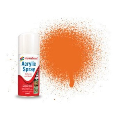 HMB - HUMBROL AD6018 - Orange, 150ml - Acrylic Spray, Gloss, Shade 018