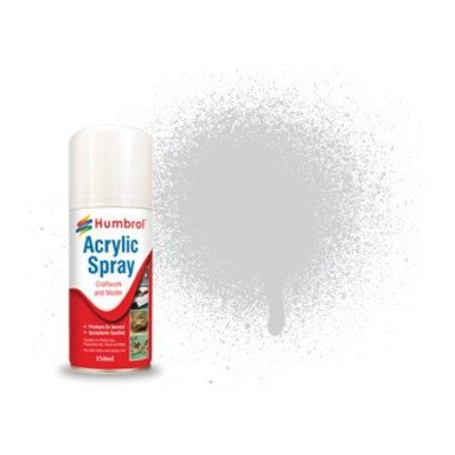 HMB - HUMBROL AD6011 - Silver, 150ml - Acrylic Spray, Metallic, Shade 011