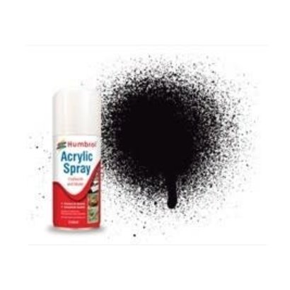 HMB - HUMBROL AD6201 - Black, 150ml - Acrylic Spray, Metallic, Shade 201