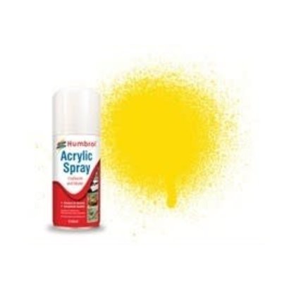 HMB - HUMBROL AD6069 - Yellow, 150ml - Acrylic Spray, Gloss, Shade 069