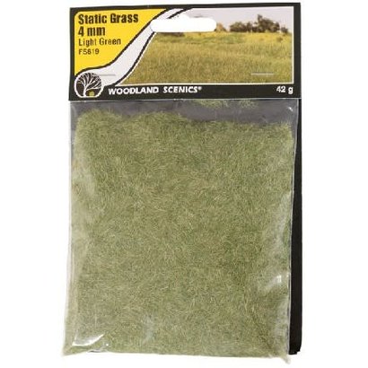WOO - Woodland Scenics 785- FS619 Static Grass, Light Green 4mm