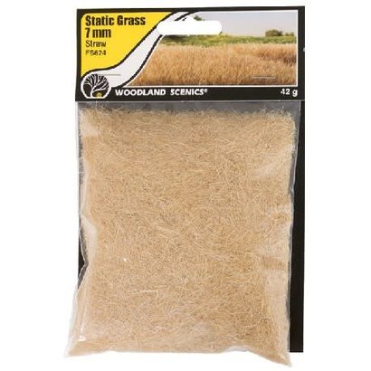 WOO - Woodland Scenics 785- FS624 Static Grass, Straw Green 7mm