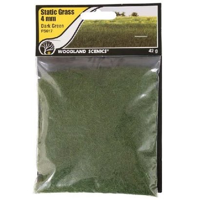 WOO - Woodland Scenics 785- FS617 Static Grass, Dark Green 4mm