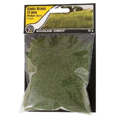 WOO - Woodland Scenics 785- FS626 Static Grass, Medium Green 12mm