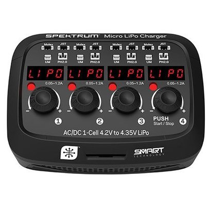 SPM - Spektrum XC1040 Micro 4 port AC/DC 1S LiPo Battery Charger
