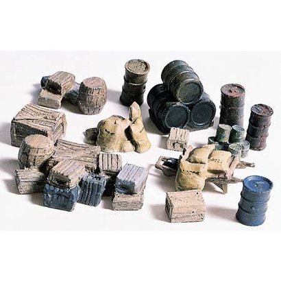 WOO - Woodland Scenics 785- HO Crates/Barrels/Sacks