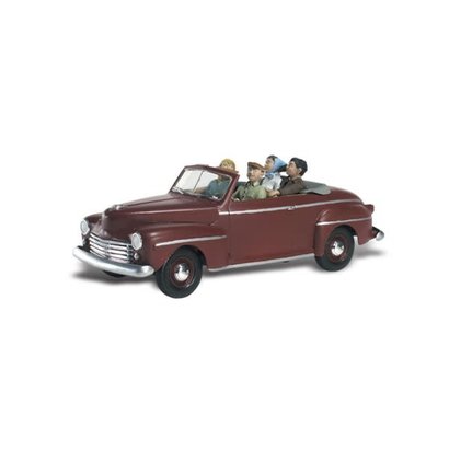 WOO - Woodland Scenics 785- N Autoscene Sunday Drive 1940's Ford Convertible w/Figures