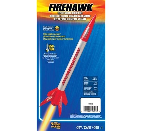 Estes Industries 0804 Firehawk Model Rocket Kit E2X Easy-to-Assemble