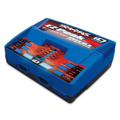TRA - Traxxas 2972 - Traxxas EZ-Peak Dual 100W NiMH/LiPo dual charger with iD Auto Battery Identification