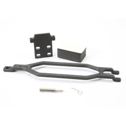 TRA - Traxxas 5827X Hold down, battery/ hold down retainer/ battery post/ foam spacer/ angled body clip (allows for installation of taller, multi-cell batteries)