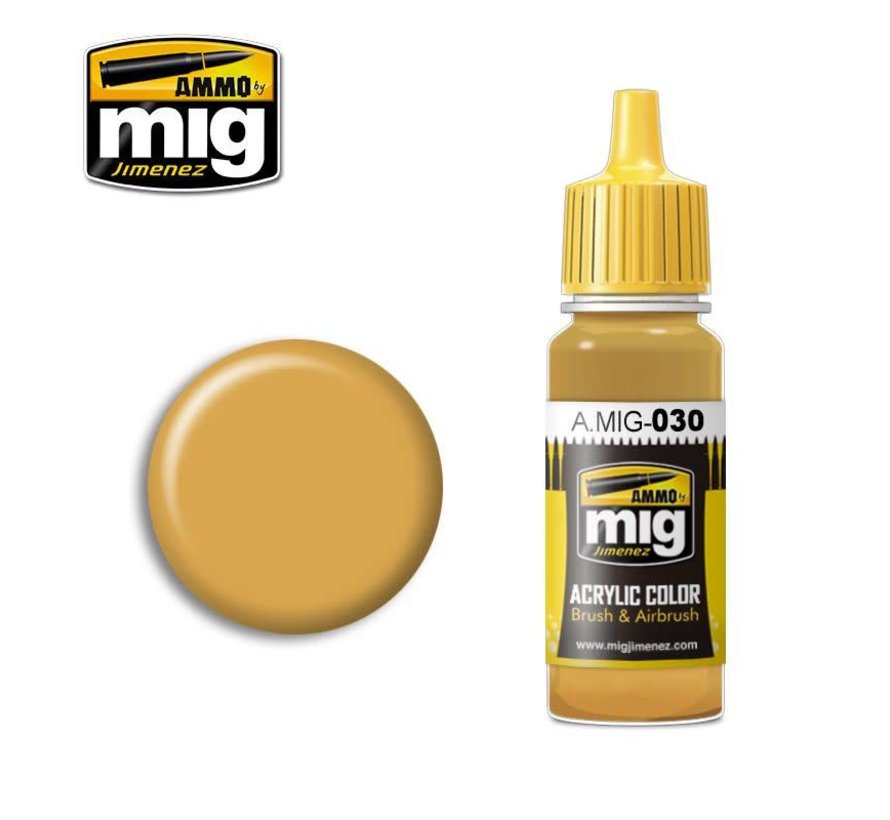 AMM0030 AMMO by Mig Acrylic Color - Sand Yellow (17ml bottle)