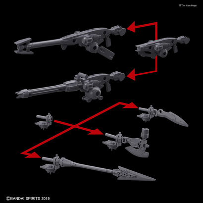 BANDAI MODEL KITS 5057814 #02 Option Weapon 1 for Portanova "30 Minute Mission", Bandai 30 MM Option Weapon