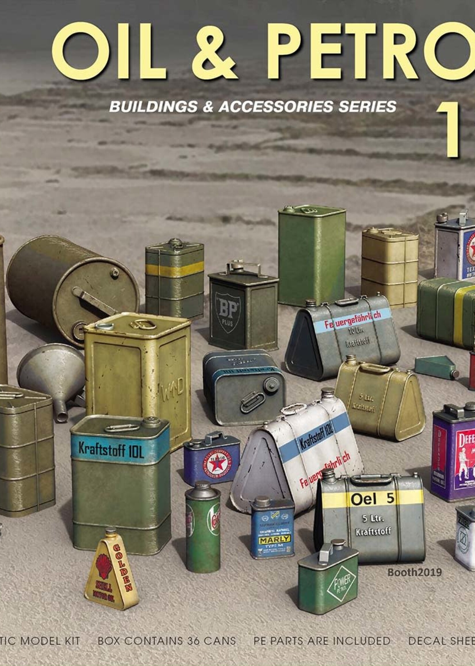 MiniArt Models(MNA) 35595 Oil and petrol cans from the 1930-40s. 1/35