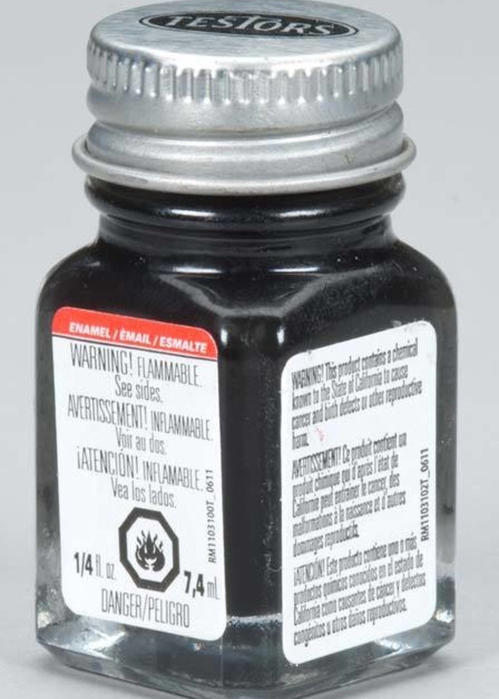 Testors (TES) TES1139TT Enamel 1/4oz Semi Gloss Black