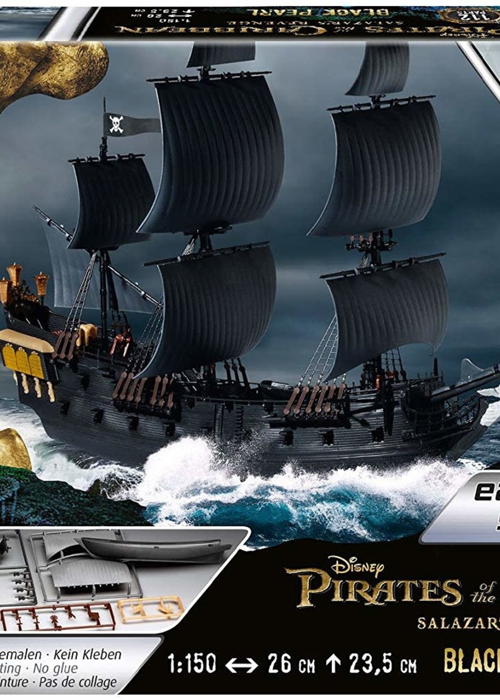 Revell of Germany 5499 Disney Pirates of the Caribbean Black Pearl Ship (Snap) 1/150