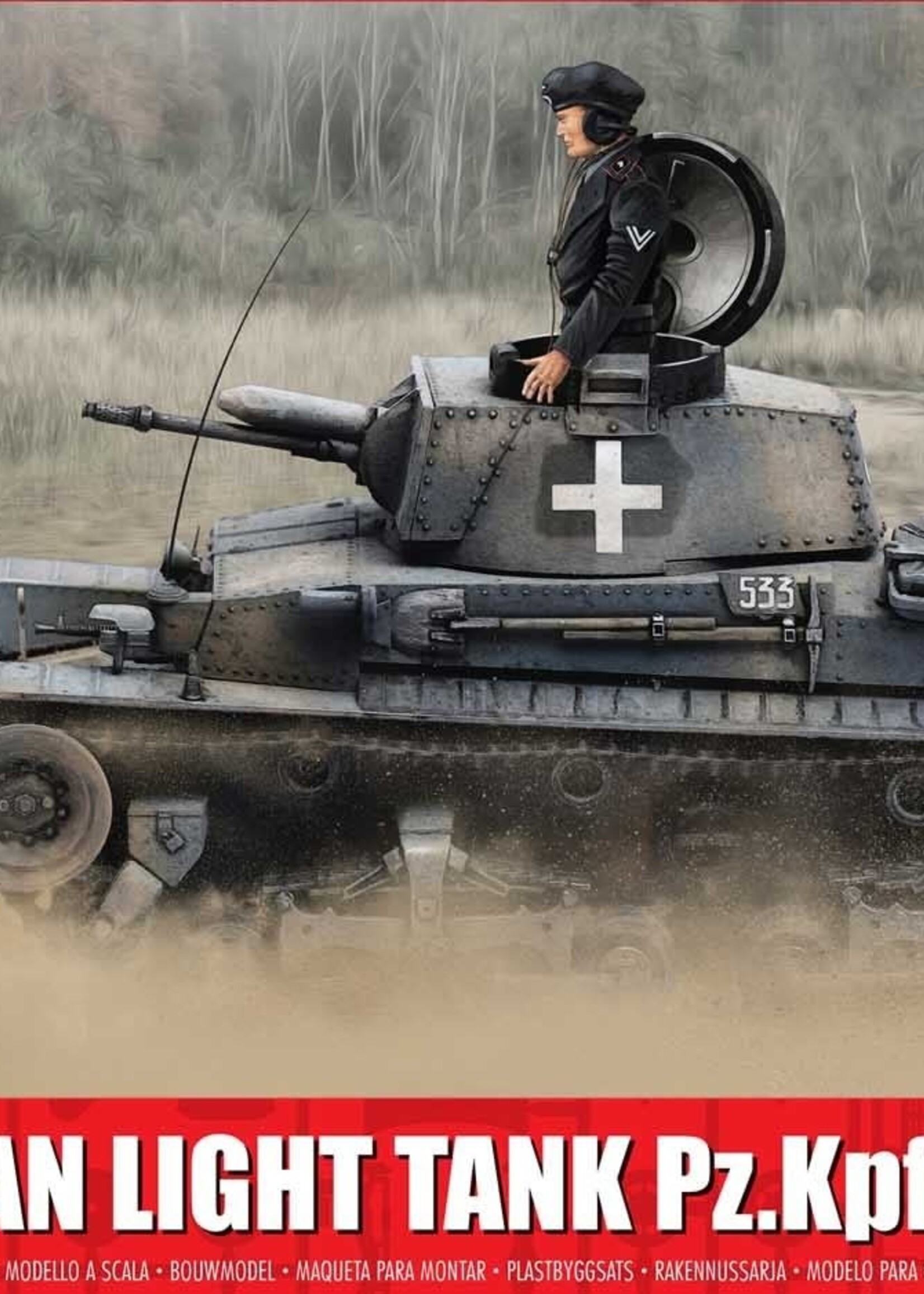 Airfix (ARX) ARX1362  German Panzerkampfwagen 35 ton Light Tank 1/35