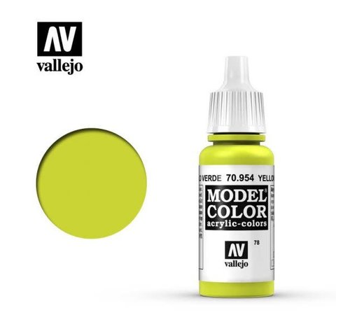 Vallejo Paints 70954 (078) - YELLOW GREEN                17ML