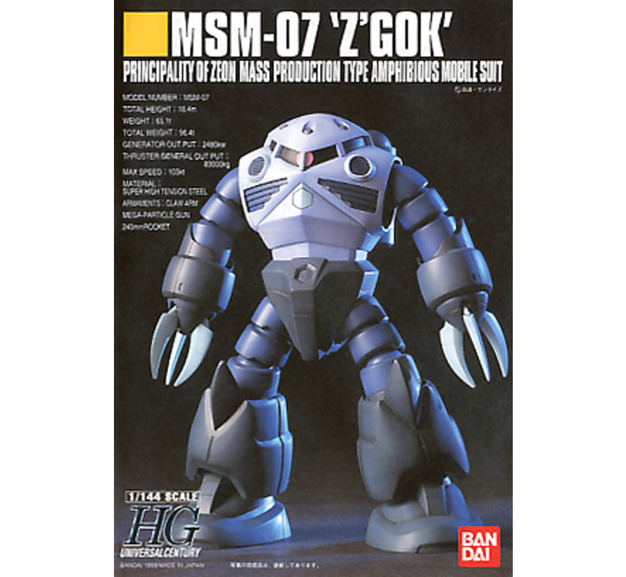 BAN1071693  HGUC 1:144 #6 Z'Gok Mobile Suit Gundam