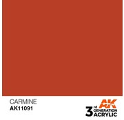 AK Interactive (AKI) 11091 AK Interactive 3rd Gen Acrylic Carmine 17ml