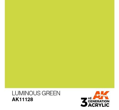 AK_Interactive 11128 AK Interactive 3rd Gen Acrylic Luminous Green 17ml