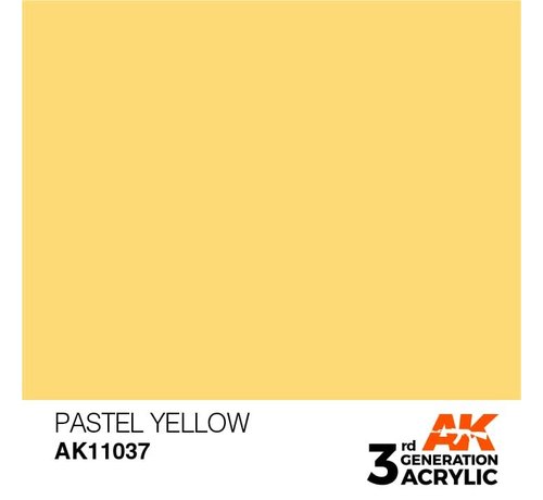 AK_Interactive 11037 AK Interactive 3rd Gen Acrylic Pastel Yellow 17ml