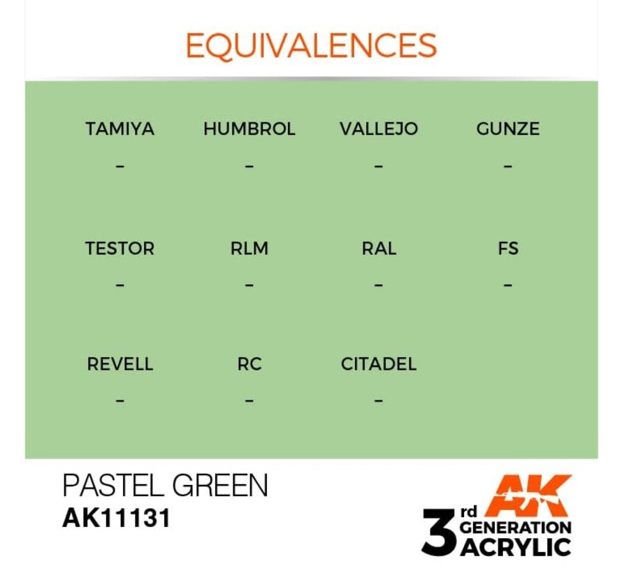 11131 AK Interactive 3rd Gen Acrylic Pastel Green 17ml