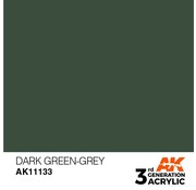 AK Interactive (AKI) 11133 AK Interactive 3rd Gen Acrylic Dark Green-Grey 17ml