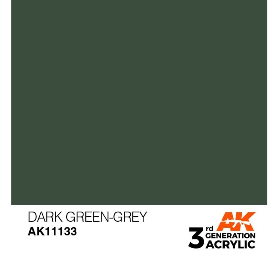 11133 AK Interactive 3rd Gen Acrylic Dark Green-Grey 17ml