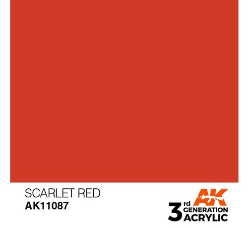 AK_Interactive 11087 AK Interactive 3rd Gen Acrylic Scarlet Red 17ml