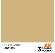 AK_Interactive 11115 AK Interactive 3rd Gen Acrylic Light Earth 17ml