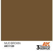 AK_Interactive 11120 AK Interactive 3rd Gen Acrylic Mud Brown 17ml