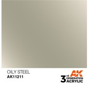 AK_Interactive 11211 AK Interactive 3rd Gen Acrylic Oily Steel 17ml