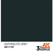 AK Interactive (AKI) 11167 AK Interactive 3rd Gen Acrylic Anthracite Grey 17ml