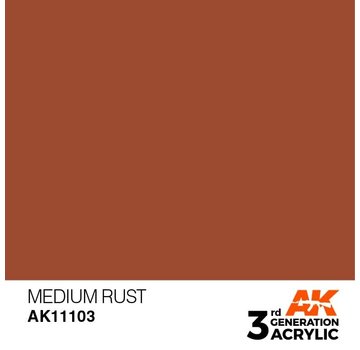 AK Interactive (AKI) 11103 AK Interactive 3rd Gen Acrylic Medium Rust 17ml