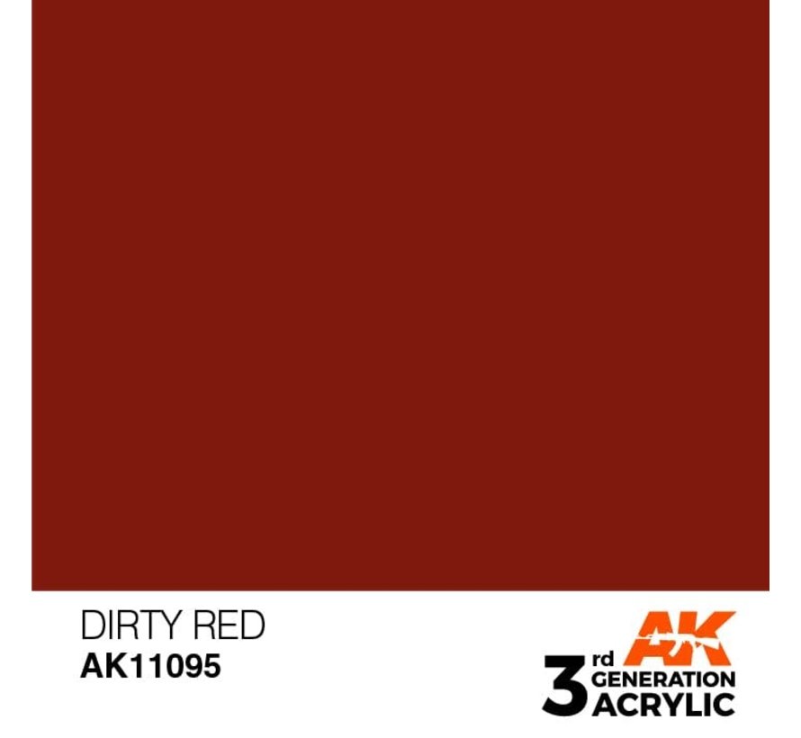 11095 AK Interactive 3rd Gen Acrylic Dirty Red 17ml