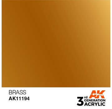AK Interactive (AKI) 11194 Brass 3rd Gen Acrylic 17ml