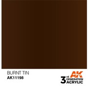 AK Interactive (AKI) 11198 Burnt Tin 3rd Gen Acrylic 17ml